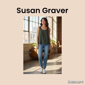 Susan Graver Women’s Dress Tank Top Size 2X